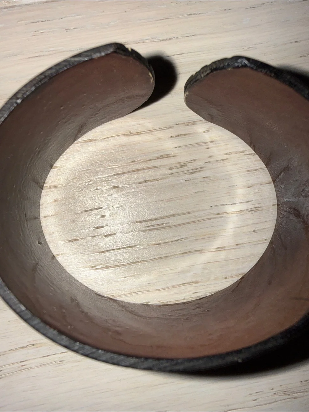 Brown and Cream Cuff Bracelet - Stylish Open Bangle